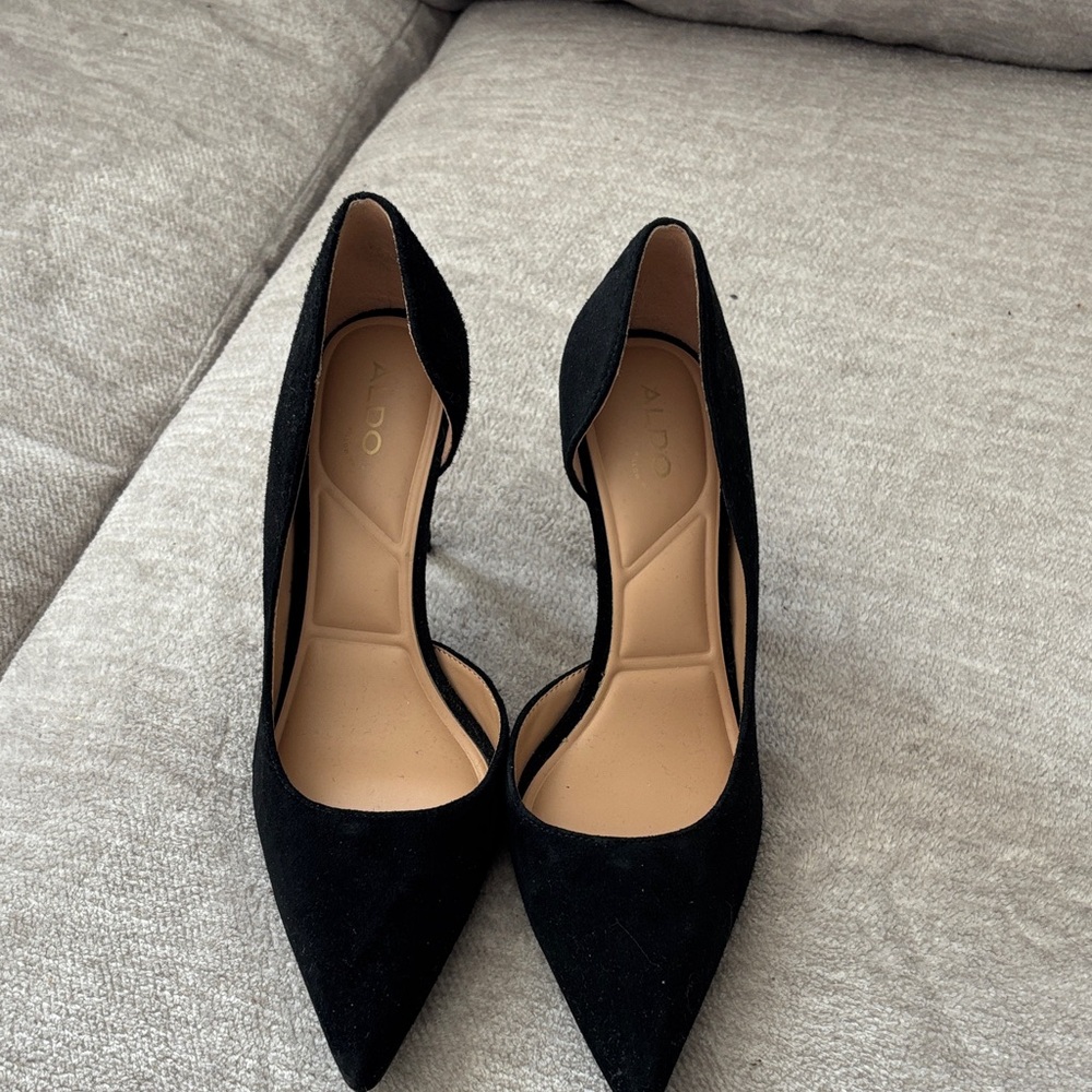 Aldo Elegant Black Suede Heels